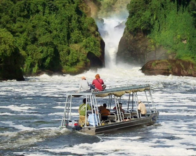 private Boat cruise in murchison falls on the nile river
